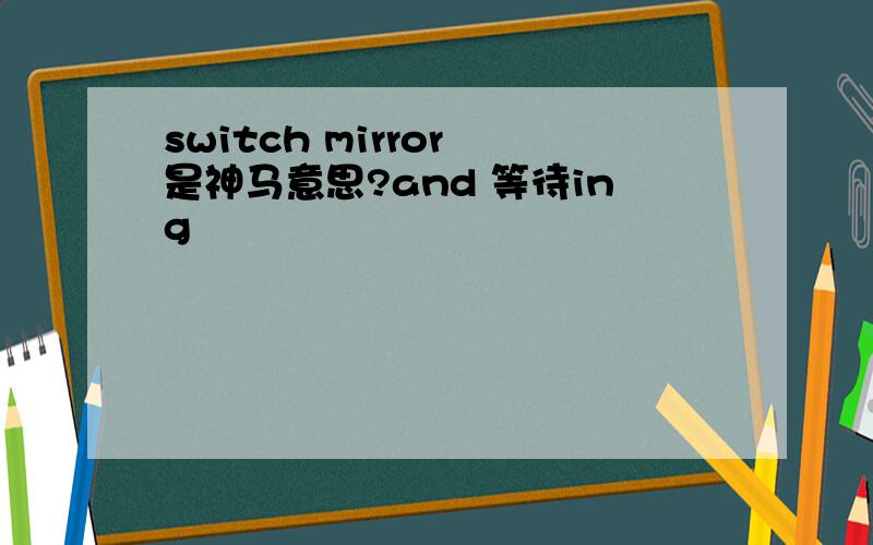 switch mirror 是神马意思?and 等待ing