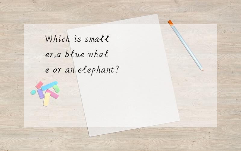 Which is smaller,a blue whale or an elephant?