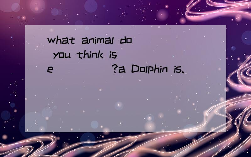 what animal do you think is e_____?a Dolphin is.