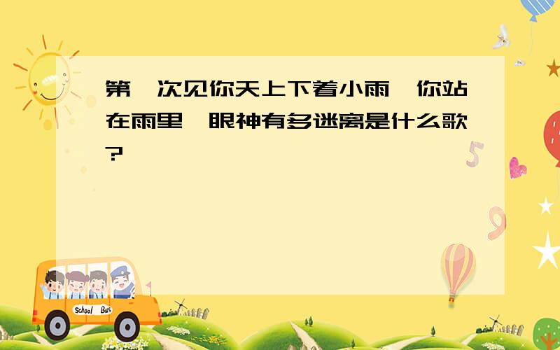 第一次见你天上下着小雨,你站在雨里,眼神有多迷离是什么歌?