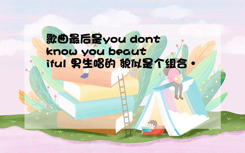 歌曲最后是you dont know you beautiful 男生唱的 貌似是个组合·