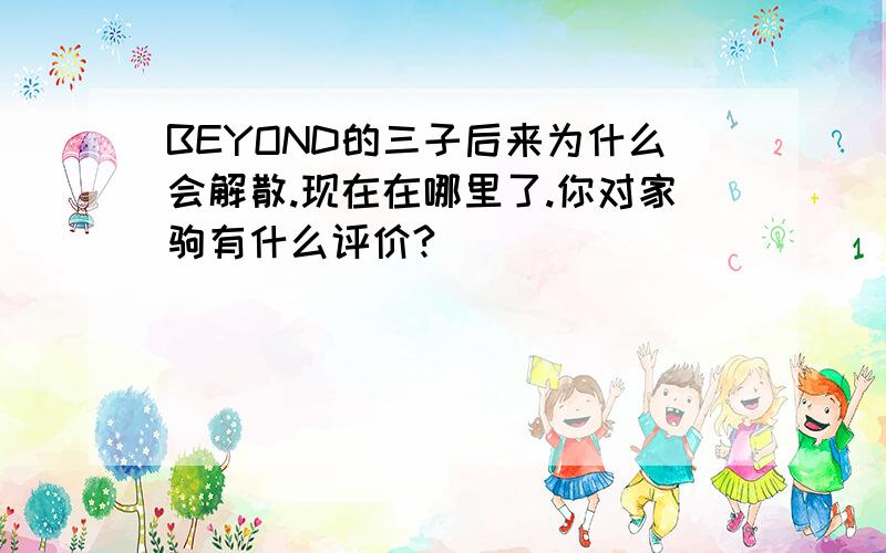 BEYOND的三子后来为什么会解散.现在在哪里了.你对家驹有什么评价?