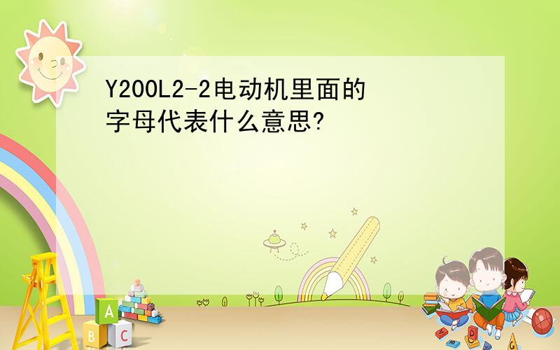 Y200L2-2电动机里面的字母代表什么意思?