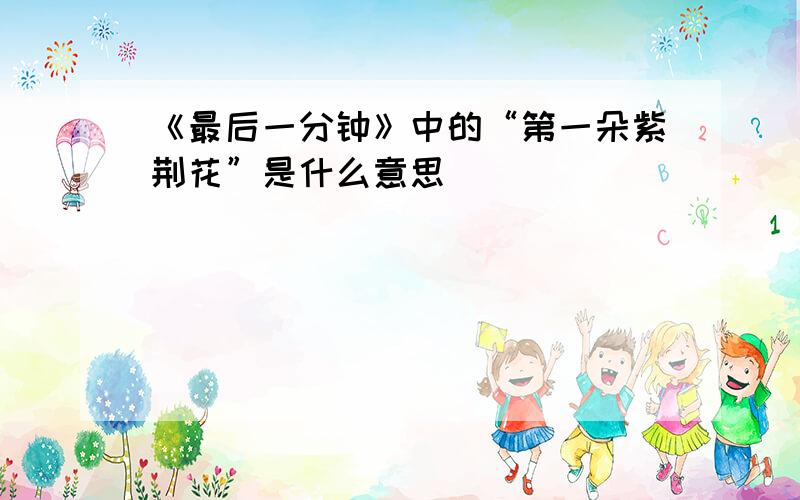 《最后一分钟》中的“第一朵紫荆花”是什么意思