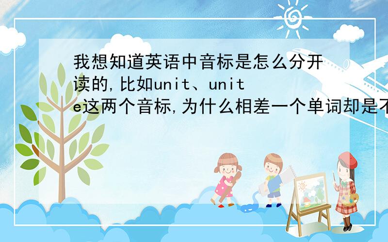 我想知道英语中音标是怎么分开读的,比如unit、unite这两个音标,为什么相差一个单词却是不一样的分法?