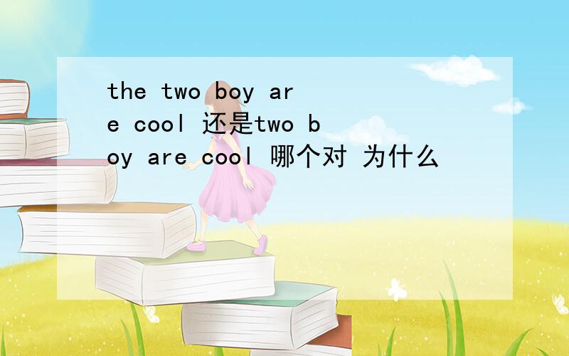 the two boy are cool 还是two boy are cool 哪个对 为什么