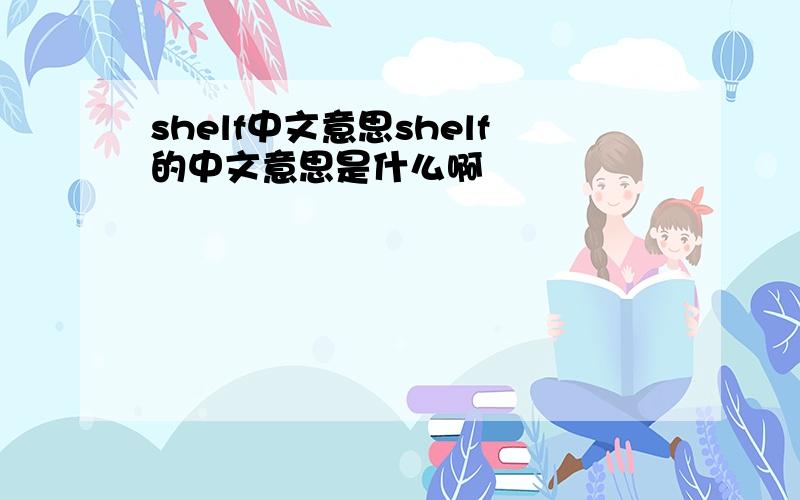 shelf中文意思shelf的中文意思是什么啊