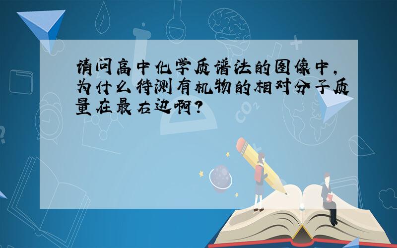 请问高中化学质谱法的图像中,为什么待测有机物的相对分子质量在最右边啊?