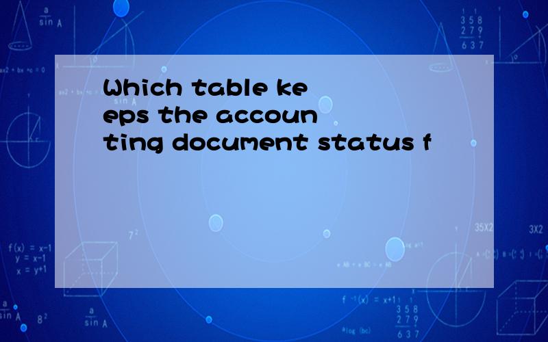 Which table keeps the accounting document status f