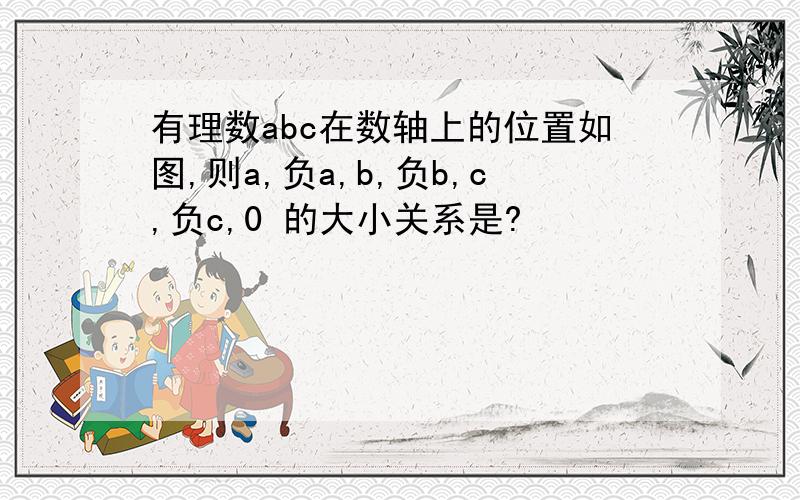 有理数abc在数轴上的位置如图,则a,负a,b,负b,c,负c,0 的大小关系是?