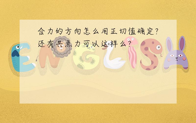 合力的方向怎么用正切值确定?还有共点力可以这样么?