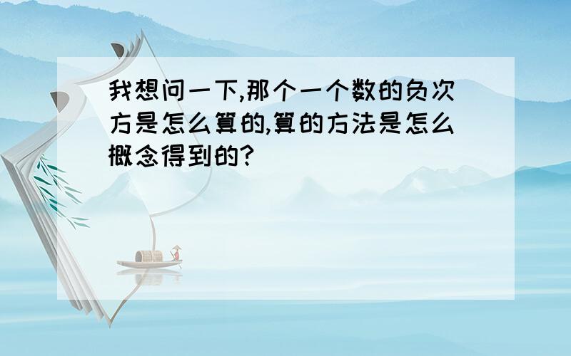 我想问一下,那个一个数的负次方是怎么算的,算的方法是怎么概念得到的?