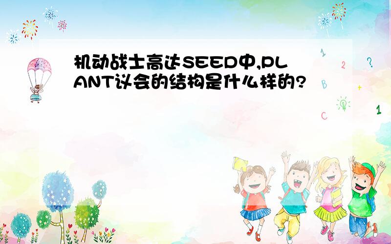 机动战士高达SEED中,PLANT议会的结构是什么样的?