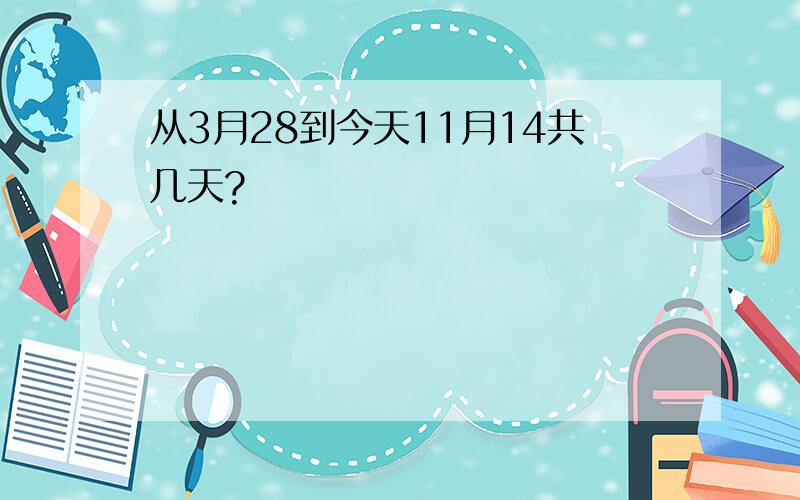 从3月28到今天11月14共几天?