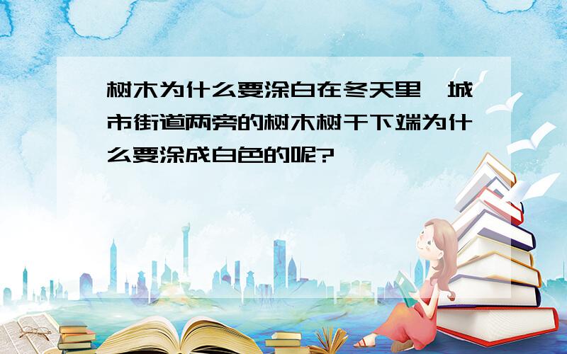 树木为什么要涂白在冬天里,城市街道两旁的树木树干下端为什么要涂成白色的呢?