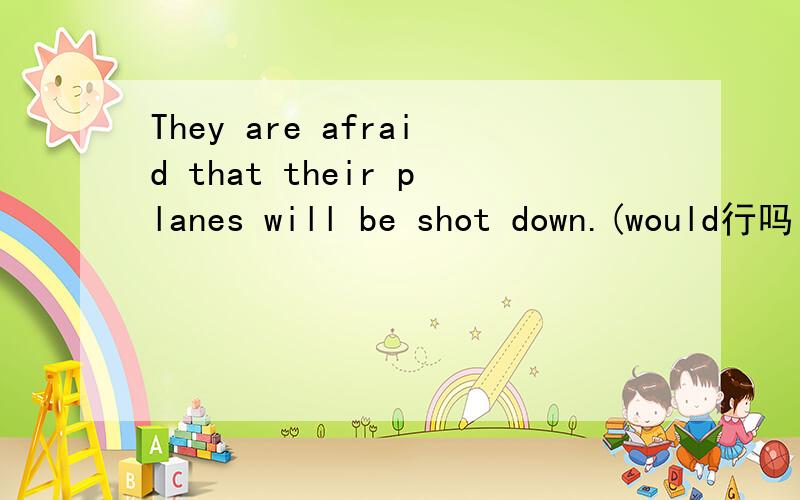 They are afraid that their planes will be shot down.(would行吗