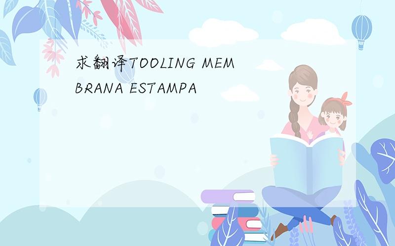 求翻译TOOLING MEMBRANA ESTAMPA