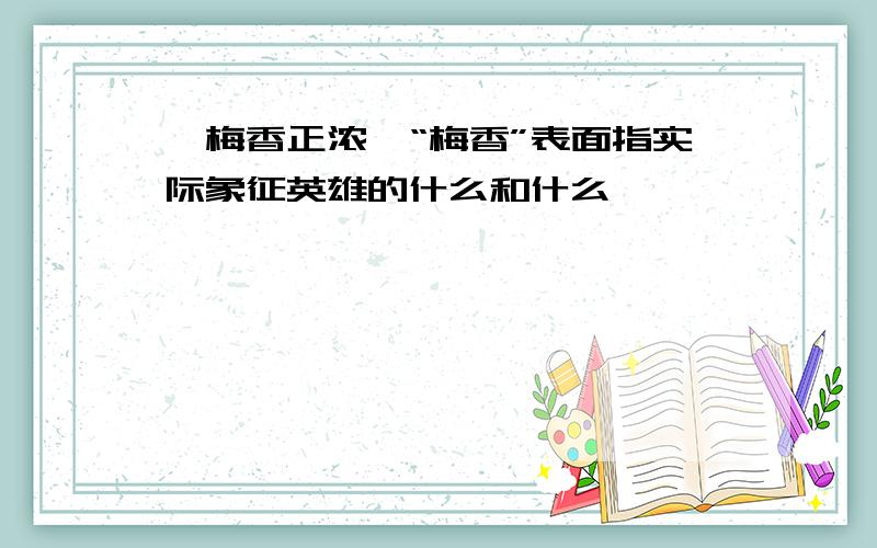 《梅香正浓》“梅香”表面指实际象征英雄的什么和什么