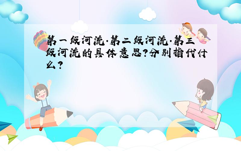 第一级河流.第二级河流.第三级河流的具体意思?分别指代什么?