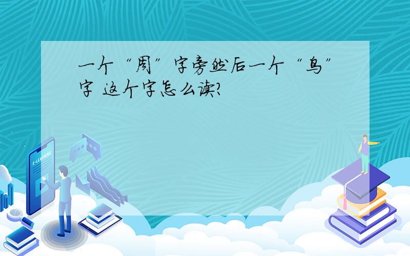 一个“周”字旁然后一个“鸟”字 这个字怎么读?