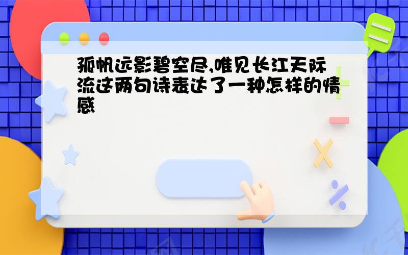 孤帆远影碧空尽,唯见长江天际流这两句诗表达了一种怎样的情感