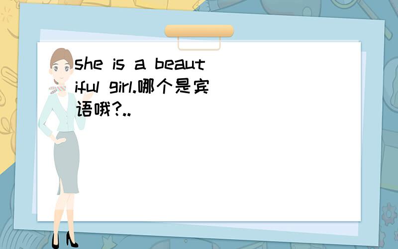 she is a beautiful girl.哪个是宾语哦?..