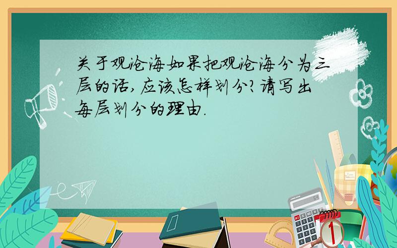 关于观沧海如果把观沧海分为三层的话,应该怎样划分?请写出每层划分的理由.