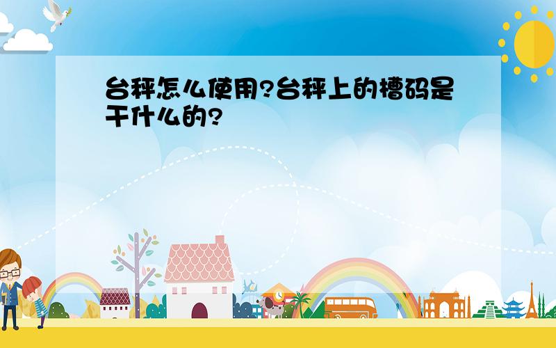 台秤怎么使用?台秤上的槽码是干什么的?