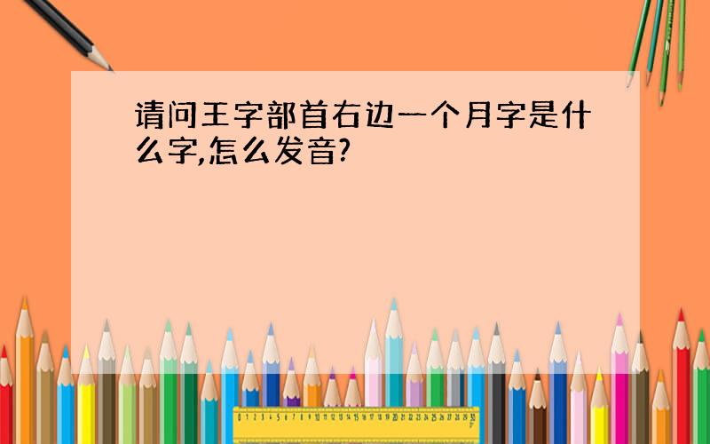 请问王字部首右边一个月字是什么字,怎么发音?