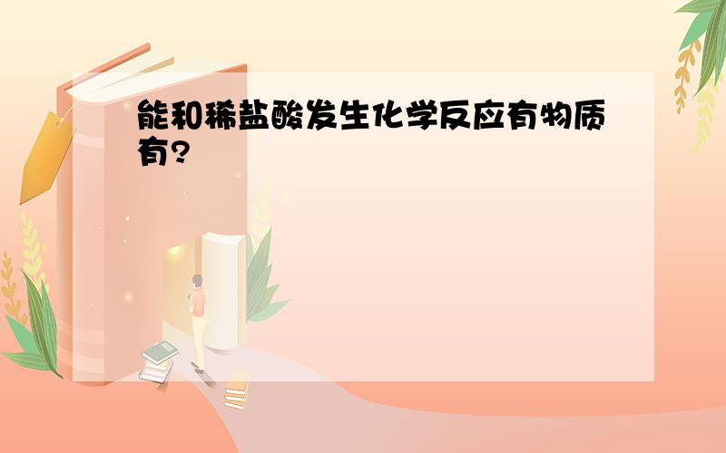 能和稀盐酸发生化学反应有物质有?