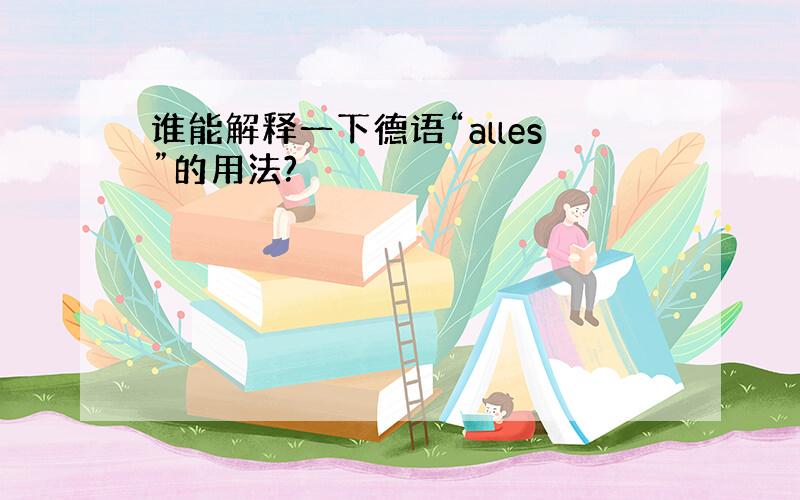 谁能解释一下德语“alles”的用法?