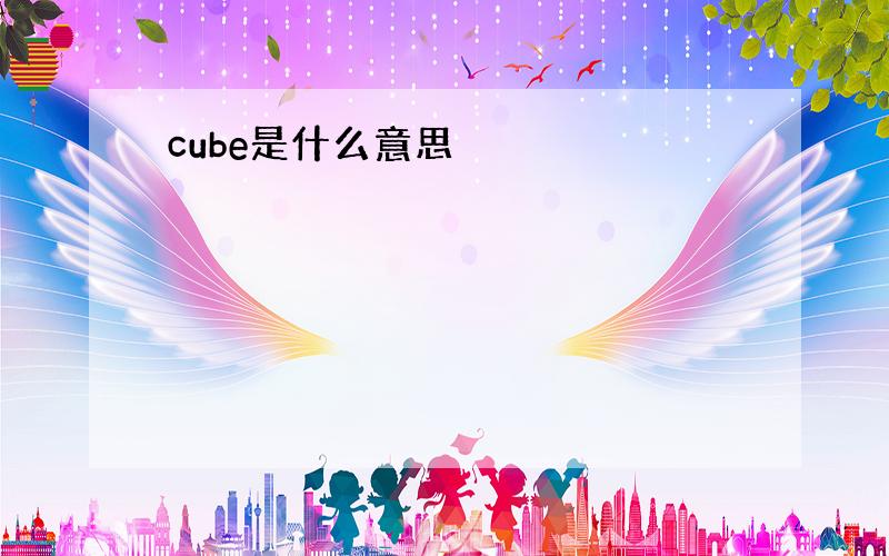 cube是什么意思