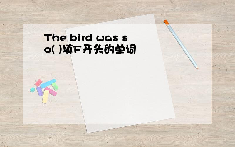 The bird was so( )填F开头的单词