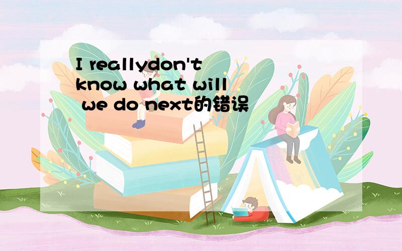 I reallydon't know what will we do next的错误