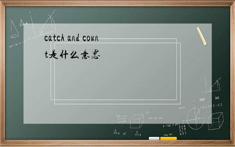 catch and count是什么意思