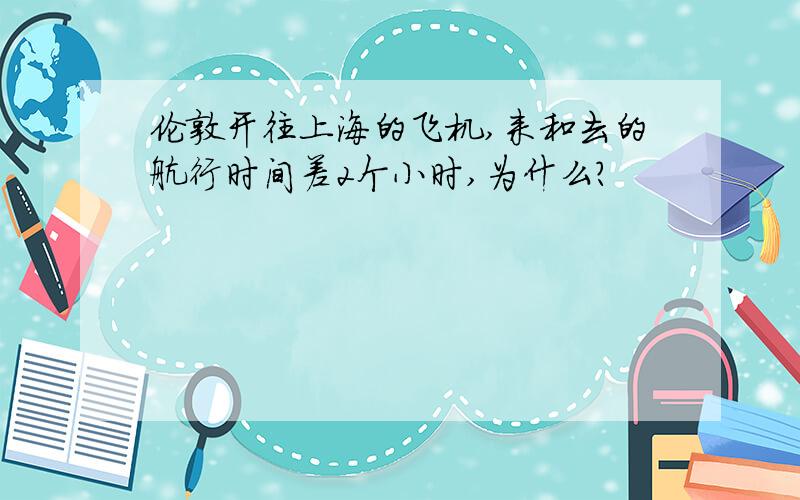 伦敦开往上海的飞机,来和去的航行时间差2个小时,为什么?