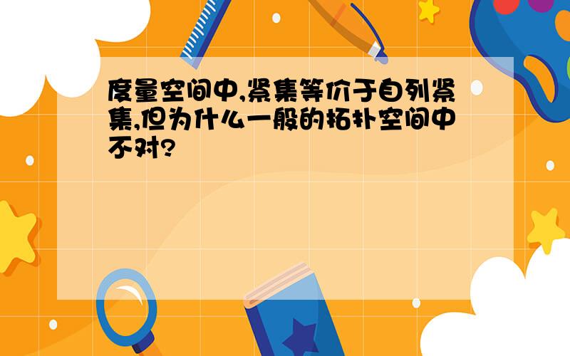 度量空间中,紧集等价于自列紧集,但为什么一般的拓扑空间中不对?