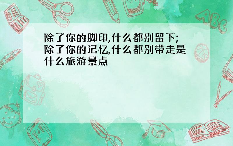 除了你的脚印,什么都别留下;除了你的记忆,什么都别带走是什么旅游景点