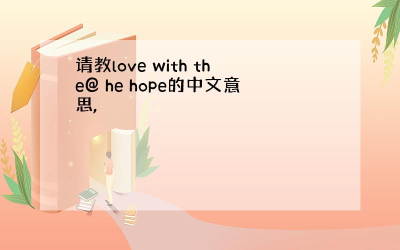 请教love with the@ he hope的中文意思,