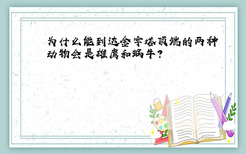 为什么能到达金字塔顶端的两种动物会是雄鹰和蜗牛?