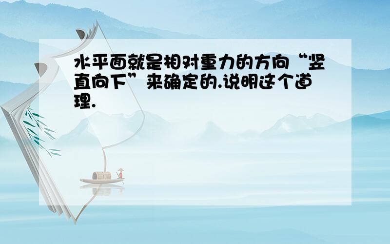 水平面就是相对重力的方向“竖直向下”来确定的.说明这个道理.