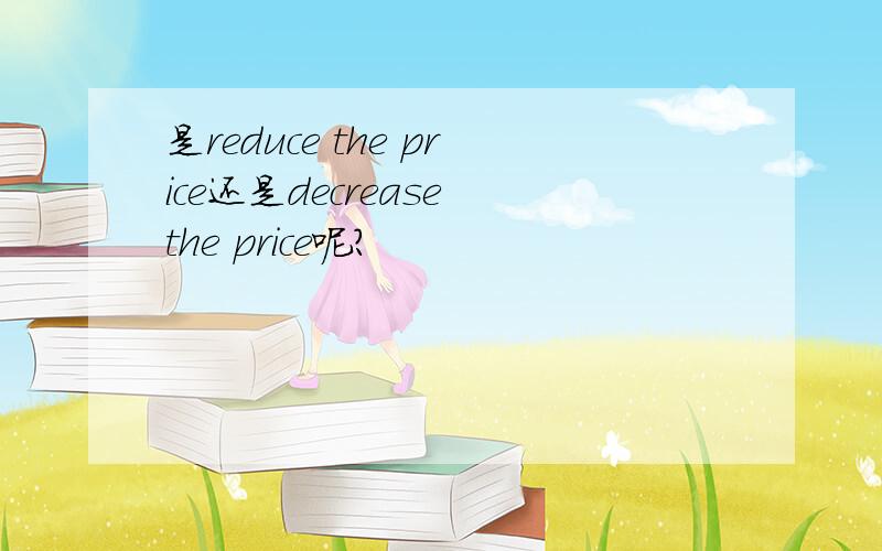 是reduce the price还是decrease the price呢?