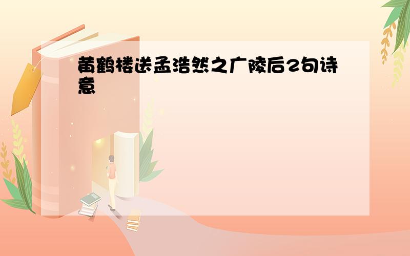 黄鹤楼送孟浩然之广陵后2句诗意