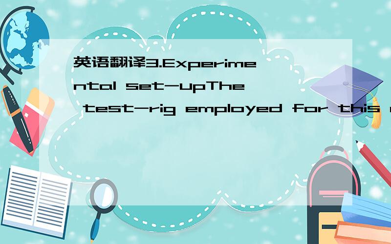 英语翻译3.Experimental set-upThe test-rig employed for this expe