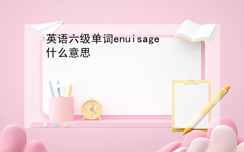 英语六级单词enuisage什么意思