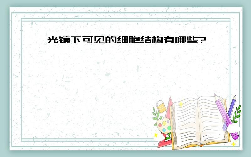 光镜下可见的细胞结构有哪些?