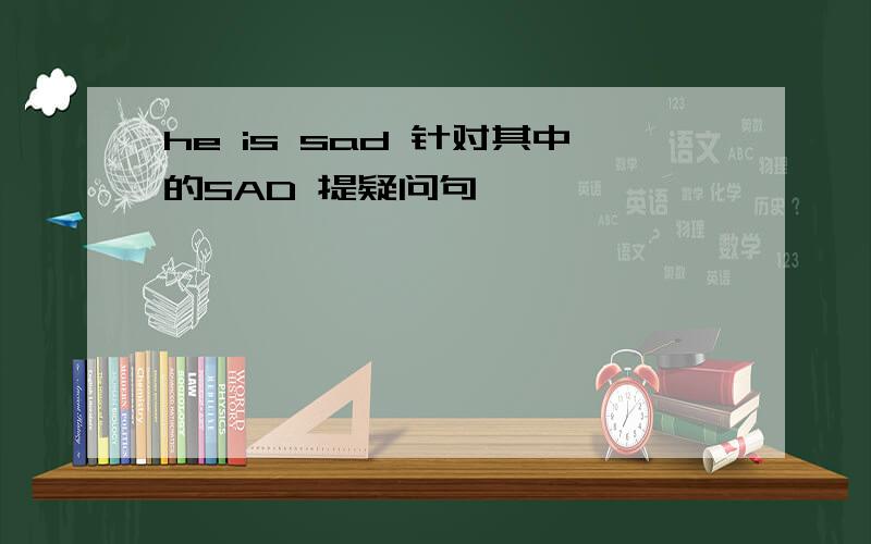 he is sad 针对其中的SAD 提疑问句