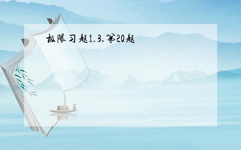 极限习题1.3,第20题