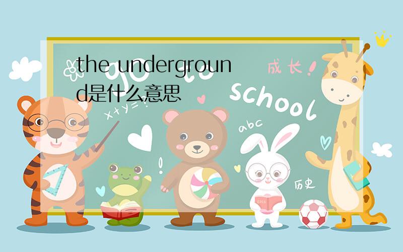 the underground是什么意思