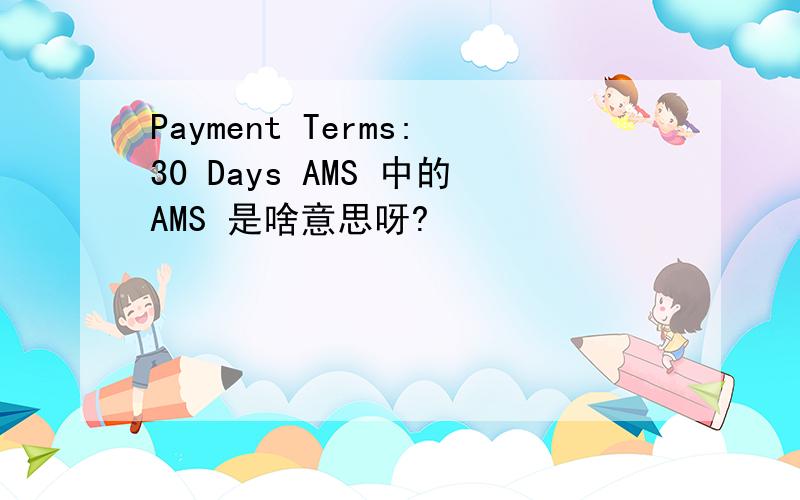 Payment Terms:30 Days AMS 中的AMS 是啥意思呀?